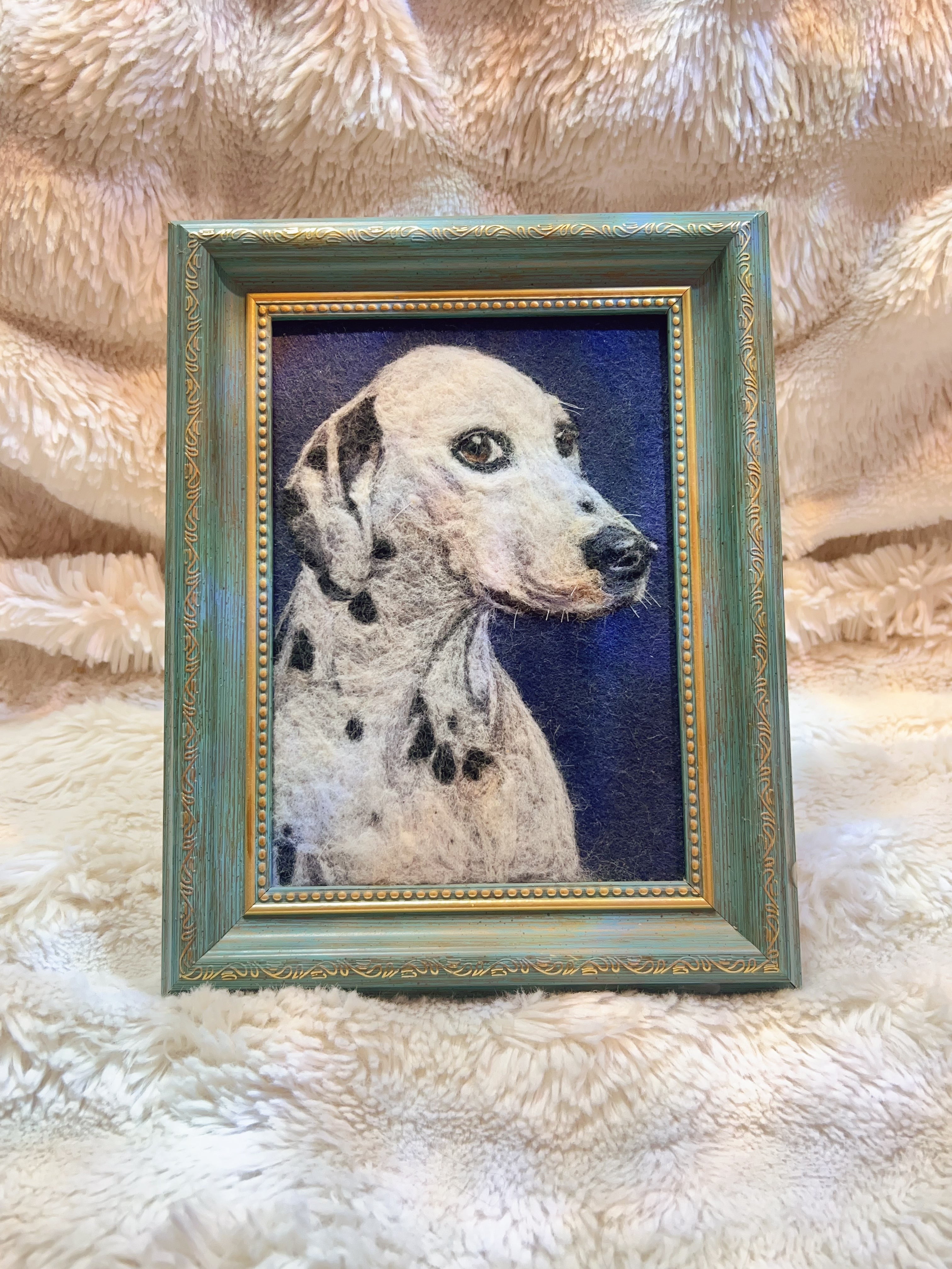 Dog Custom Wool Felted Portrait, Custom Pet Needle Felted Portrait, Dog Mom Gift, Pet Loss Gift, Wool Pet Portrait, Wool Art